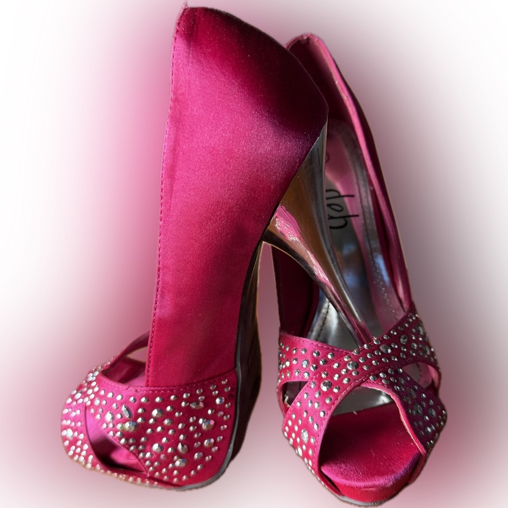 Deb Stiletto Heels Hot Pink Size 7
